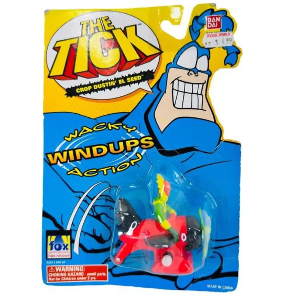 VTG 1995 Bandai The Tick‎ Wacky Windup Action Crop Dustin El Seed Plane